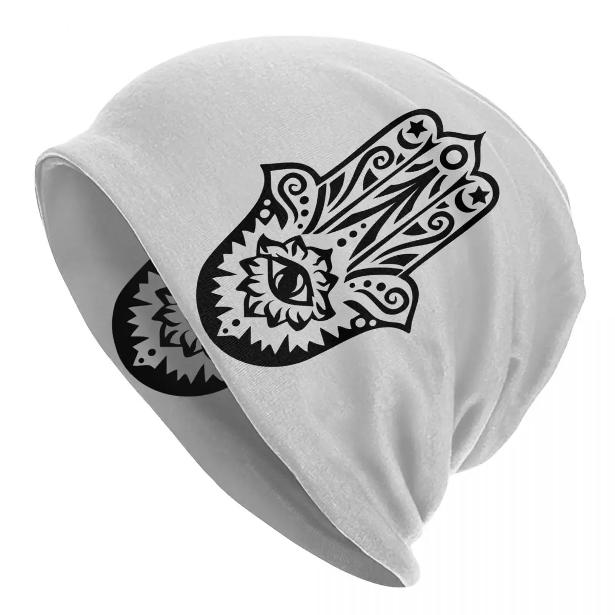 hamsa symbol judaism amulet posters Adult Men's Women's Knit Hat Keep warm winter knitted hat