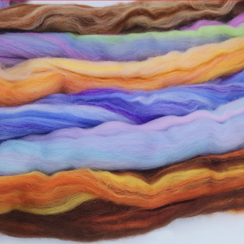 

Blended Roving 100g, Needle Felting Wool, Hand Dyed Wool Top, Merino Mixed Natural Wool Roving for Needle Felting Kit