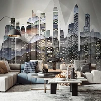 modern minimalist ink city building pattern wallpaper for living room bedroom background custom photo mural decoration painting