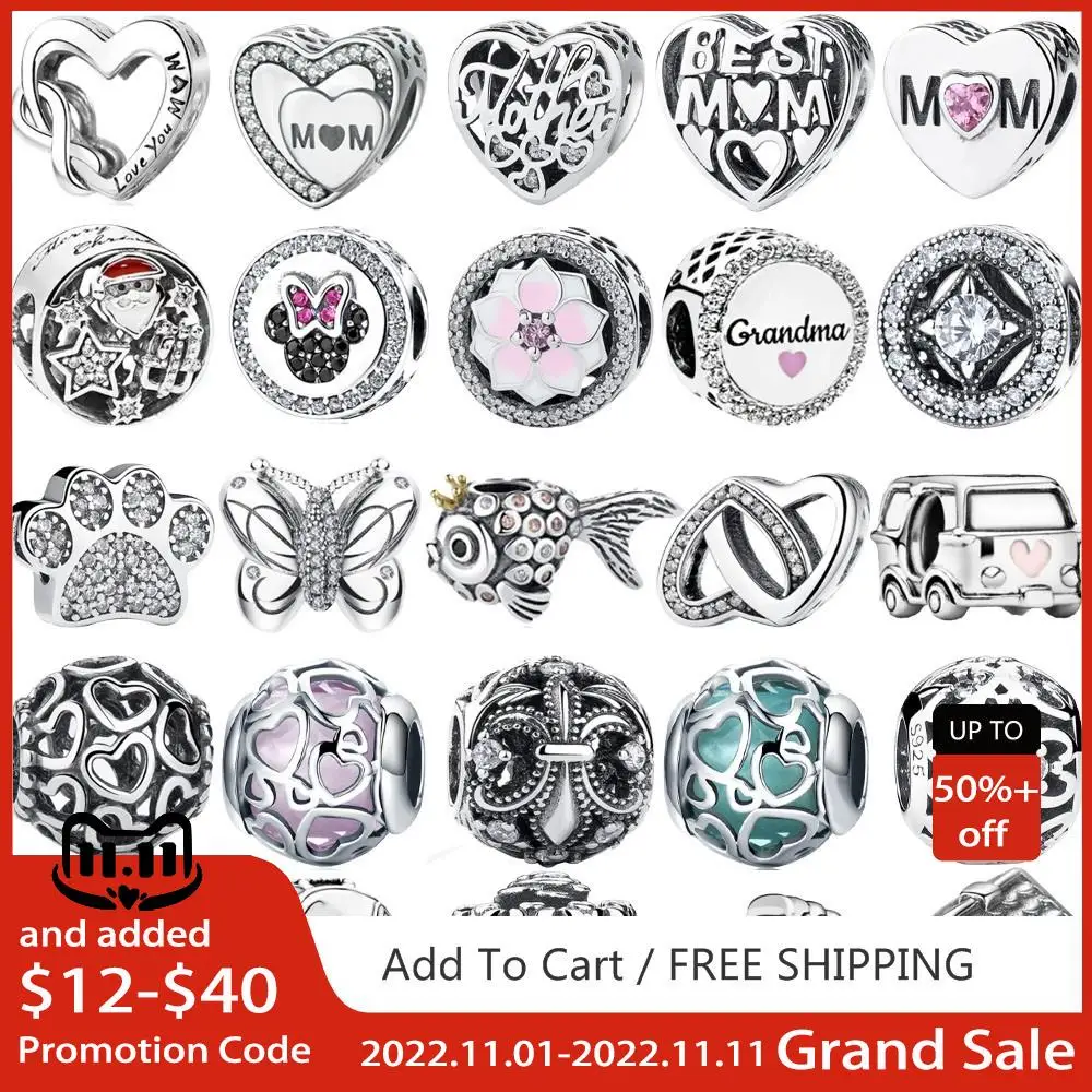 

Genuine mybeboa 925 Sterling Silver Beads Entwined Hearts Mom Heart Charms Fit Original Brand Bracelet Women DIY Jewelry