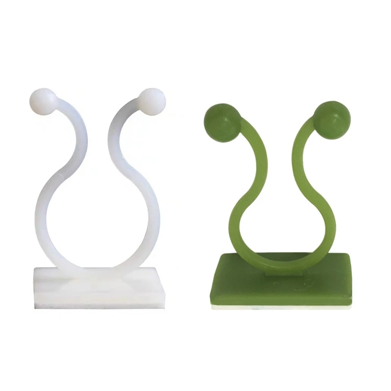 

Multi-purpose Plants Fixture Clips Durable Punch Free Rattan Clamp Adhesive Clamp for Plants Wires Earphone Cables 50pcs