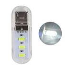 Светодиодная лампа для чтения с питанием от USB, 3 светодиодный, 24 светодиосветодиодный, 5 В, ночсветильник с белым теплым белым светом от USB, светильник для чтения, освещение для спальни