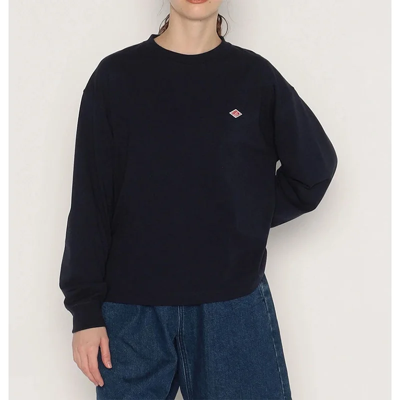 Футболка унисекс с длинным рукавом круглым вырезом и вышивкой