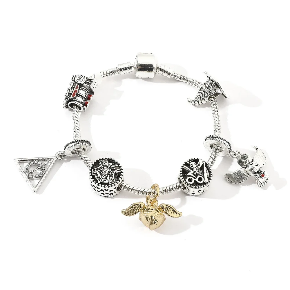 Браслет из фильма Гаррис трендовый Поттер золотой снитч металлический значок