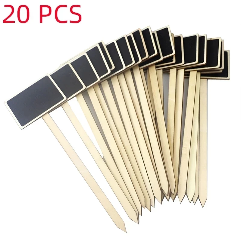 

10/20Pcs Bamboo Plant Labels T-Type Wooden Plant Sign Tags Garden Markers for Seeds Potted Herbs Flowers Vegetables