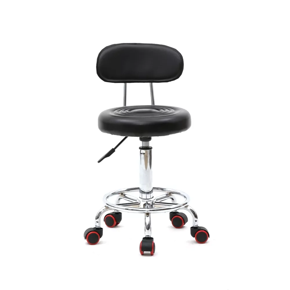 

Bar stool hair chair swivel chair adjustable lift stool hydraulic swivel stool spa tattoo facial massage salon With Back