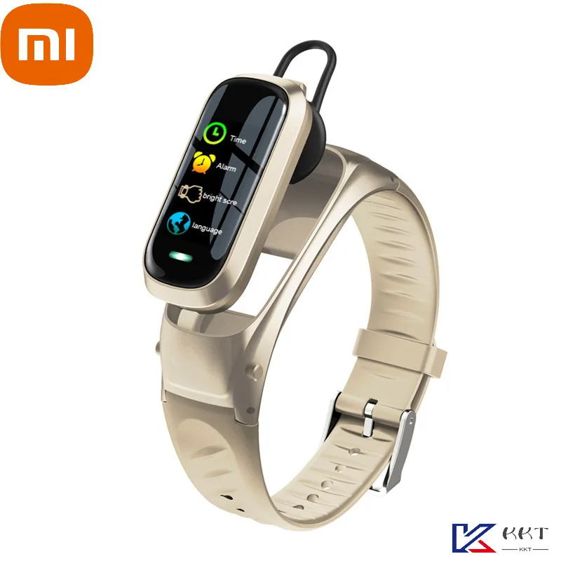 

Смарт-часы XIAOMI мужские Беспроводные с наушниками, пульсометром и тонометром, фитнес-браслет 5,0 с голосовым ИИ Bluetooth-гарнитурой, часы