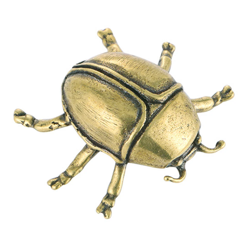 

Beetle Statue Brass Insect Figurineanimal Vintage Figurines Decor Toys Sculpture Fengshui Desktop Wall Copper Statues God Gift