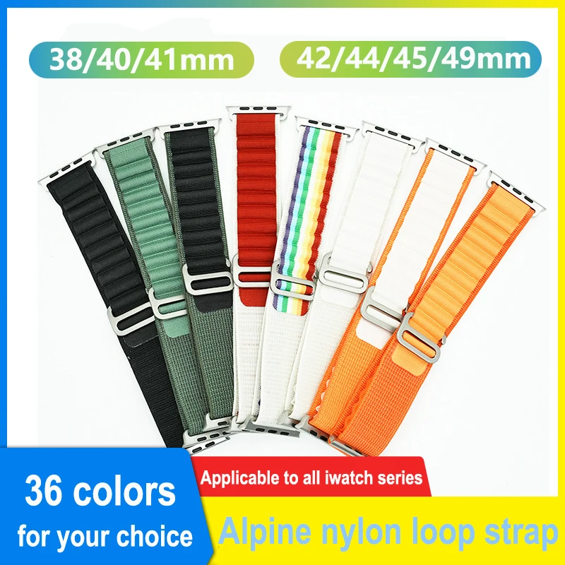 

Alpine Loop Strap for Apple Watch Band 49mm 44mm 40mm 45mm 41mm 42mm Nylon Smartwatch Bracelet iWatch Ultra series 8 7 6 5 4 3se