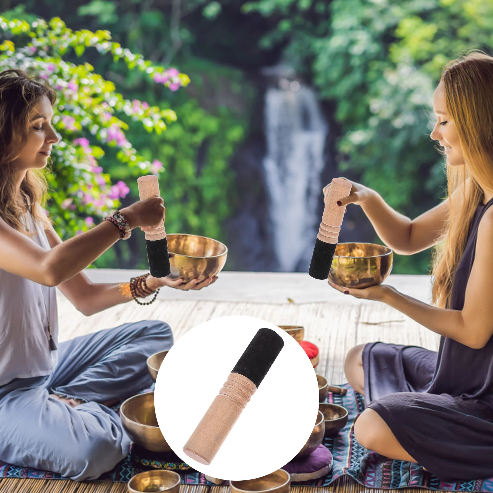 Поющая чаша палочка Непальский Будда деревянный молоток звуковой аксессуар