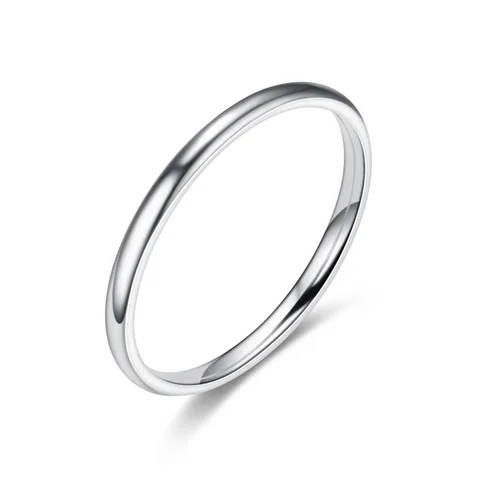 Тонкое штабелируемое кольцо 2 мм из титановой стали, простое модное кольцо цвета розового золота для пар, для девушек, размеры 5-12, ювелирные изделия для мужчин и женщин, подарки