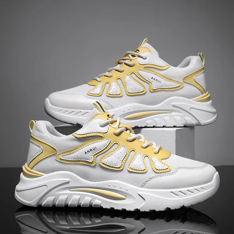 

Men Sneakers Korean Version Walking Jogging Sport Shoes Lace Up Breathable Athletic Running Shoes Mesh Men Casual Shoes Footwear