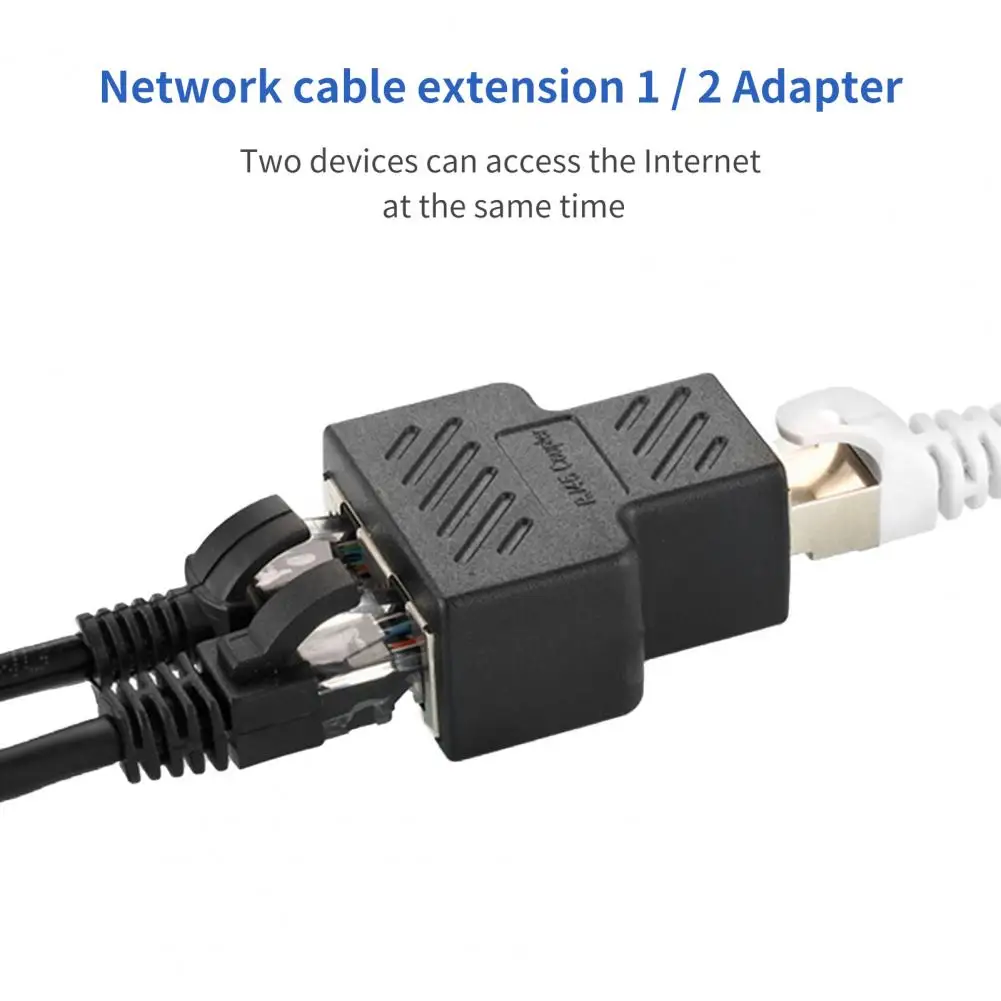 

Практичная стабильная передача ABS, адаптер RJ45 LAN, Легкий Интернет-разветвитель, 1-2 способа, аксессуары для ПК