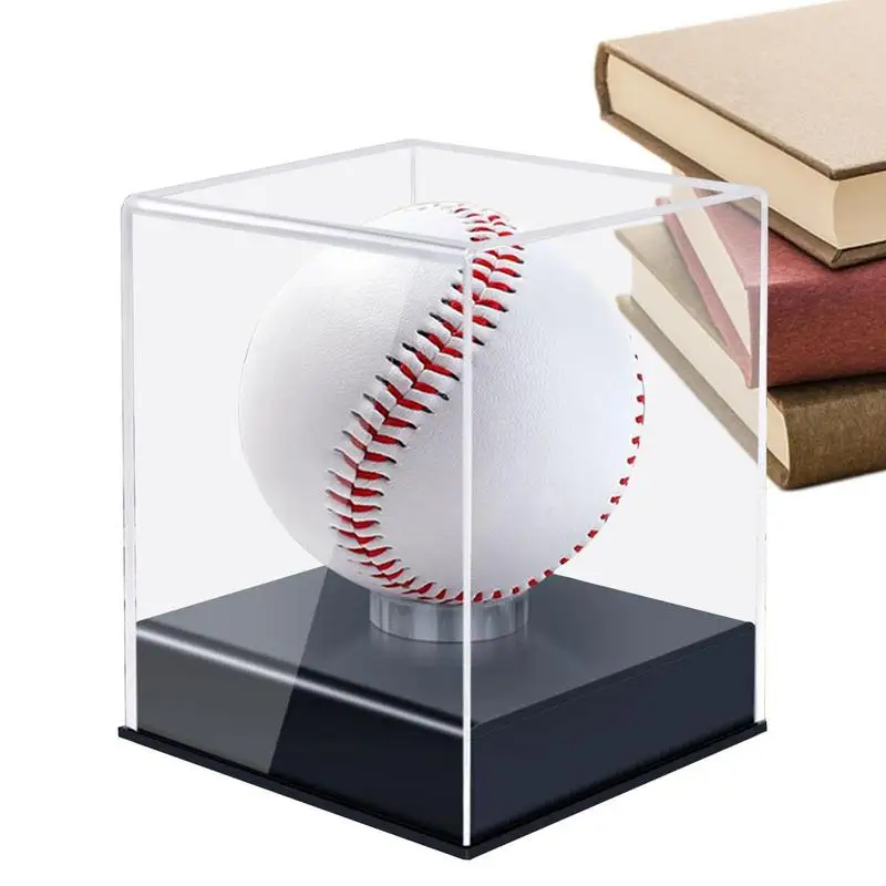 

Прозрачный дисплей для бейсбола, акриловые водонепроницаемые кубические бейсболки, компактные пылезащитные бейсболки для любителей спорта