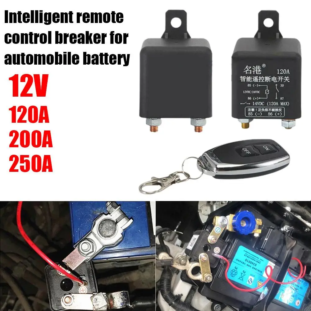 

Battery Switch Relay 12V Remote Control Battery Disconnect Cut Off Isolator Switch Anti-Theft with Remote Control Switch Fobs