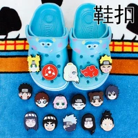 japanese manga naruto anime figure shoe buckle single sale wholesale crocs accrssories charms decoration kids boys x mas gifts