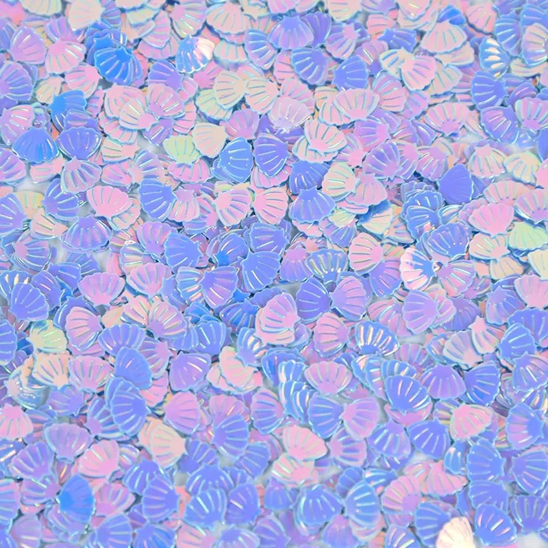 

16g Glitter Sequin Colorful PVC Shell Shape Loose Sequins Craft Paillettes Sewing Accessories DIY Scrapbooking Nail Art Confetti