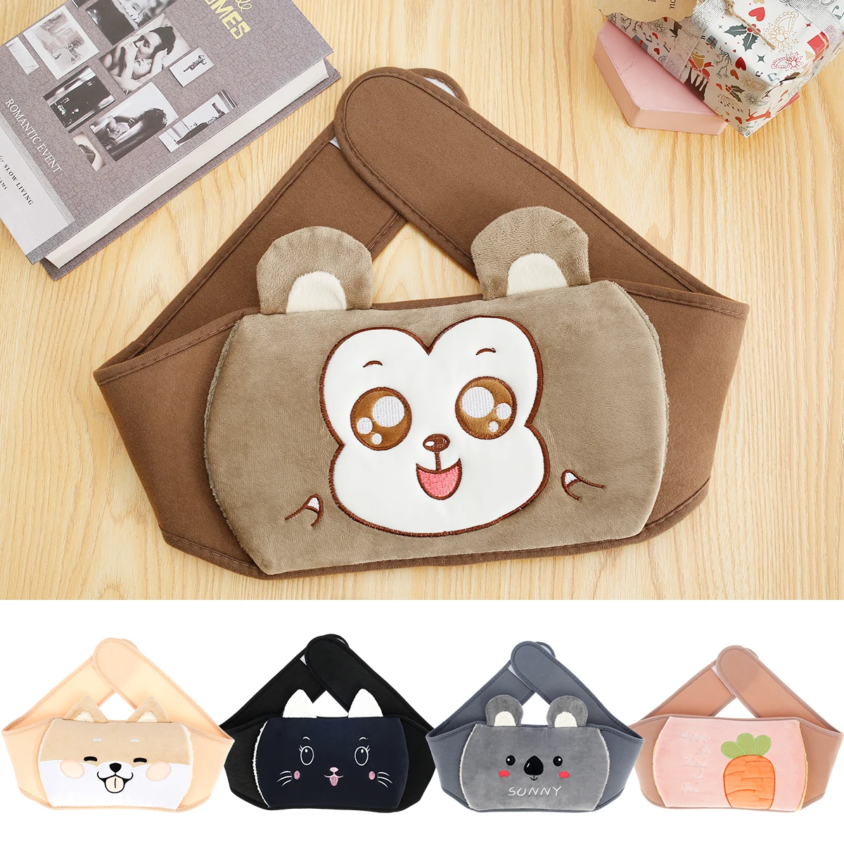 

Hot Water Bag 1L Warm Water Bottle Belt Reusable Cute Hot Water Pouch with Hand Waist Warmer Cover for Neck Shoulder Back Hand