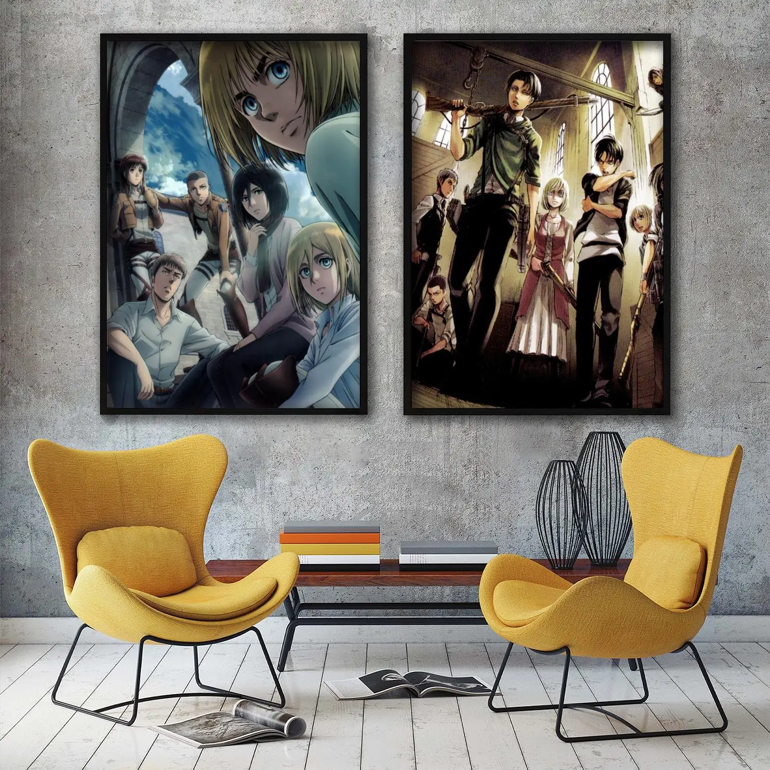 

shingeki no kyojin anime tv Decorative Painting Canvas 24x36 Poster Wall Art Living Room Posters Bedroom Painting