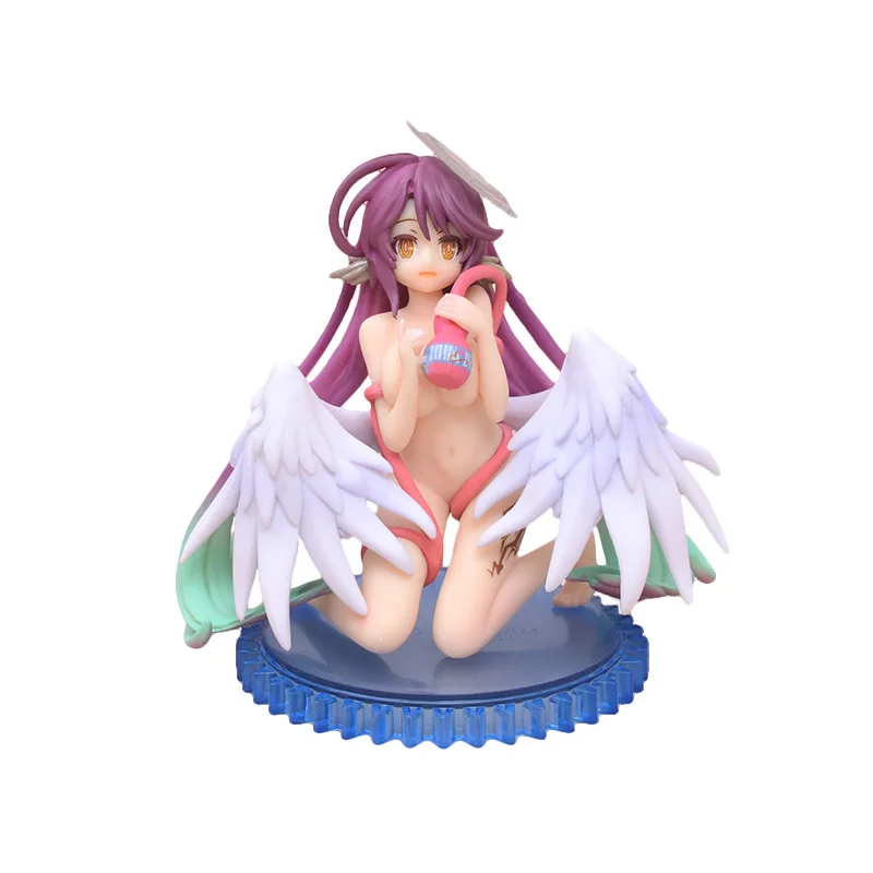 

18+ Adult Sexy Figure Anime Girl NO GAME NO LIFE Jibril Close Number Figurine Kneel Posed Angel With Wings Ornaments Toy