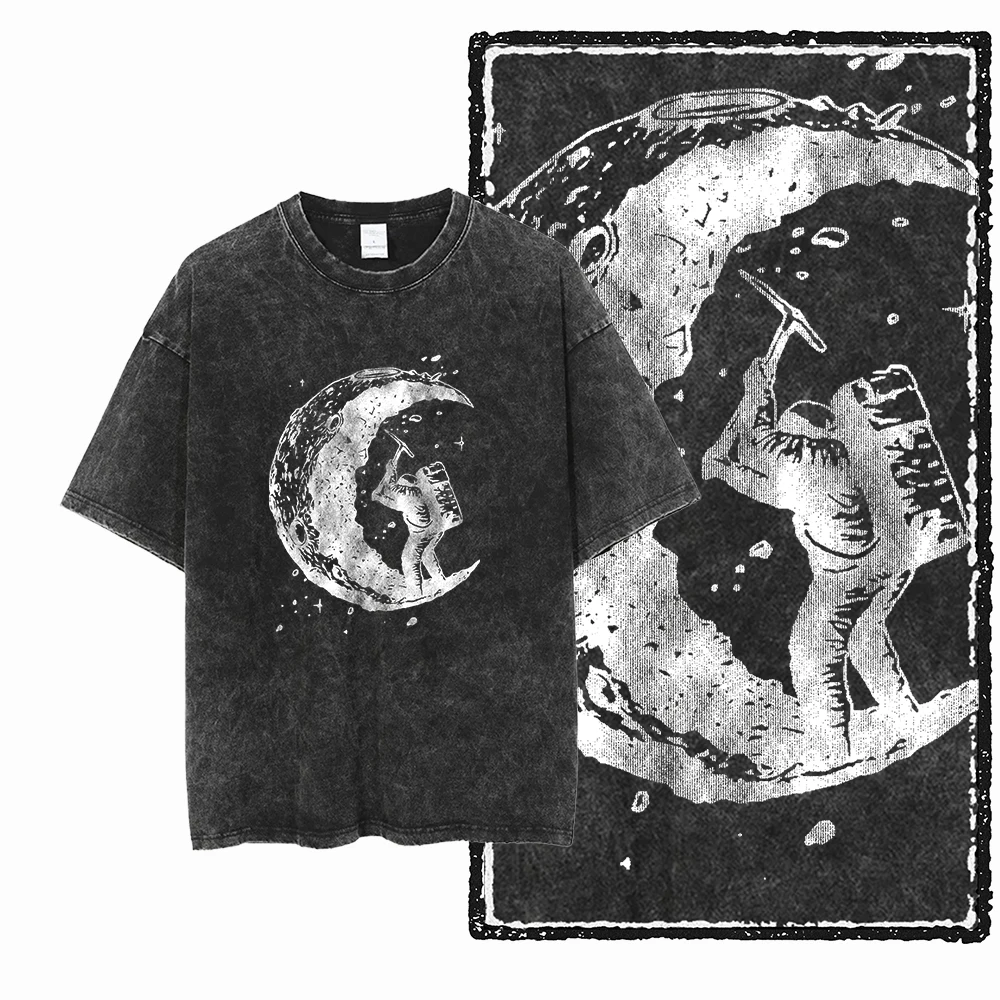 SA ASTRONAUT SPACE THEMES Хлопковая футболка унисекс с принтом Acid Washed Graphic Крутая уличная мужская футболка большого размера для мужчин (art.: 3920cd811efce) - 3920cd811efce