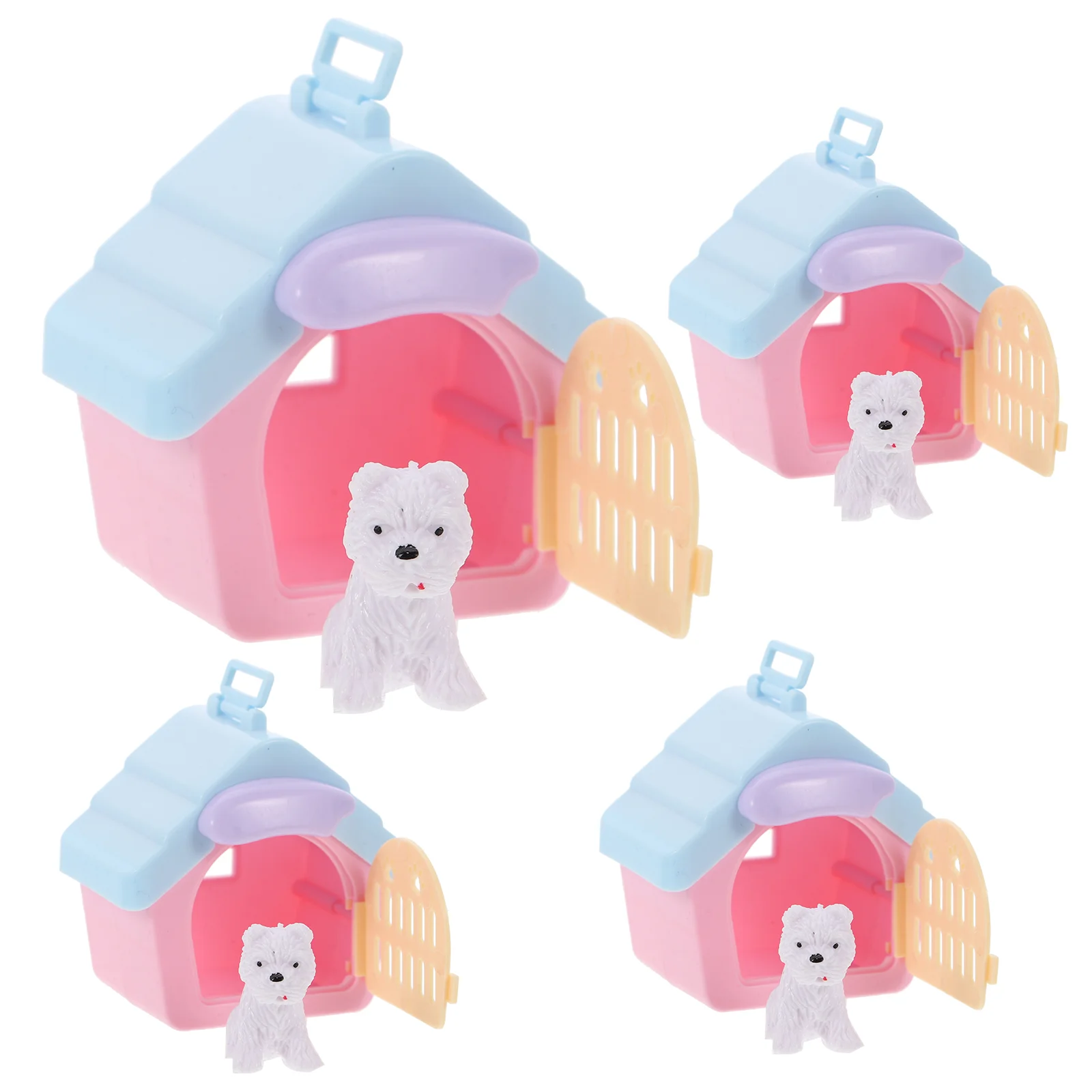 

Mini Housedog Toys Puppy Ornament Pet Accessories Miniature Decorative Kids Wooden Furniture Figures Play Imitation Pretend