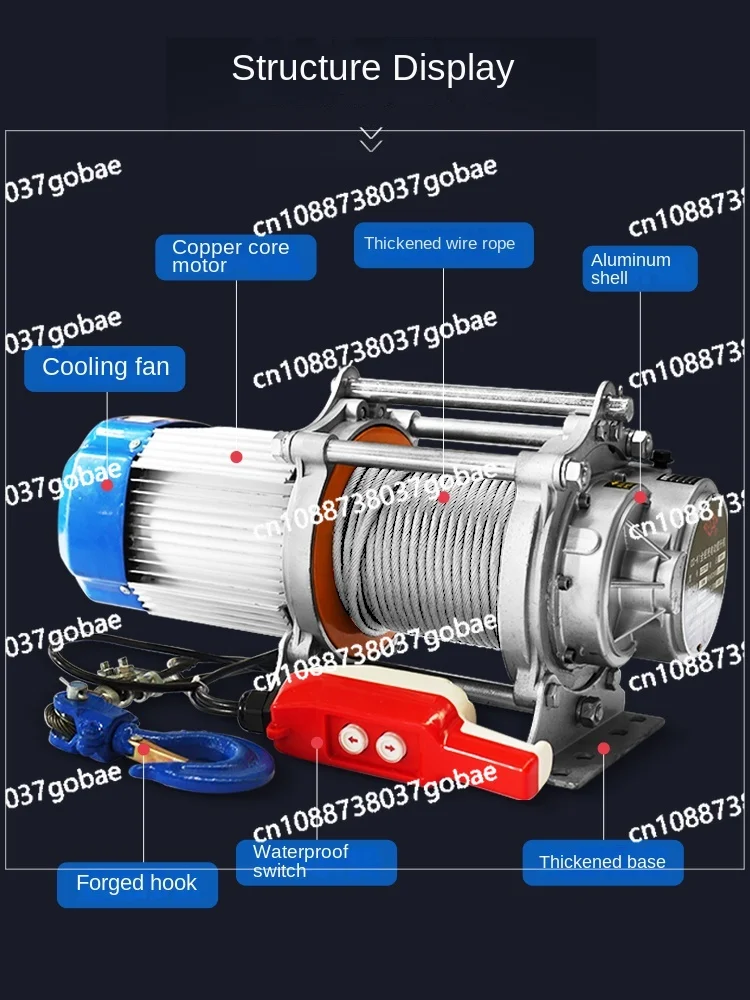 Wyj Hoister 1 тонна 2 тонны 380 В Подъемник крана Foxy Crane Бытовой 220