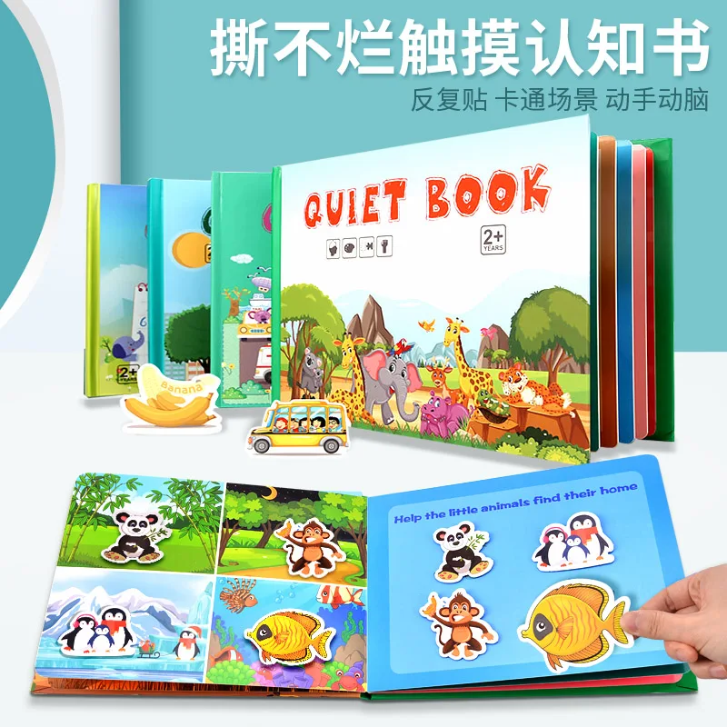 

My First Busy Book Montessori Toys Baby Educational Quiet Book Velcro Activity Busy Board Learning Toys For Kids Christmas Gifts