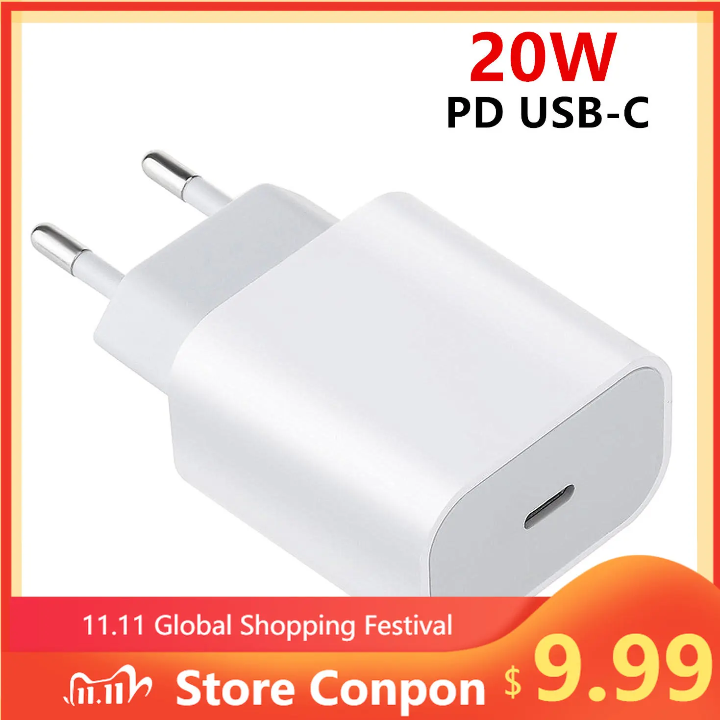 

20W Pd Usb C Charger For apple Iphone 12 Pro Max 12 mini 11 Fast Charger Type C For Xiaomi mi 11 Quick Charging adapter