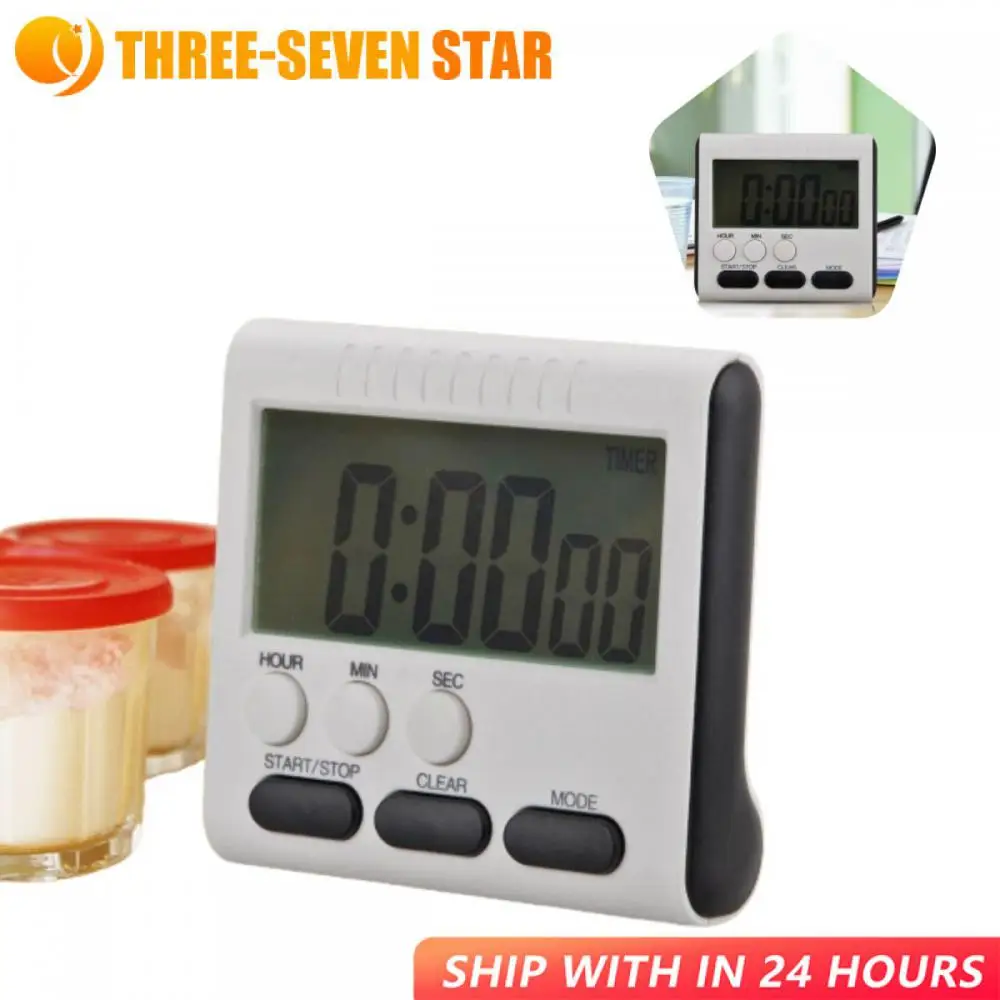 

Cooking Timer LCD Digital Timer Countdown Clock Reminder Tool Loud Alarm Stopwatch Reminder For Motor Learning Kitchen Supplies