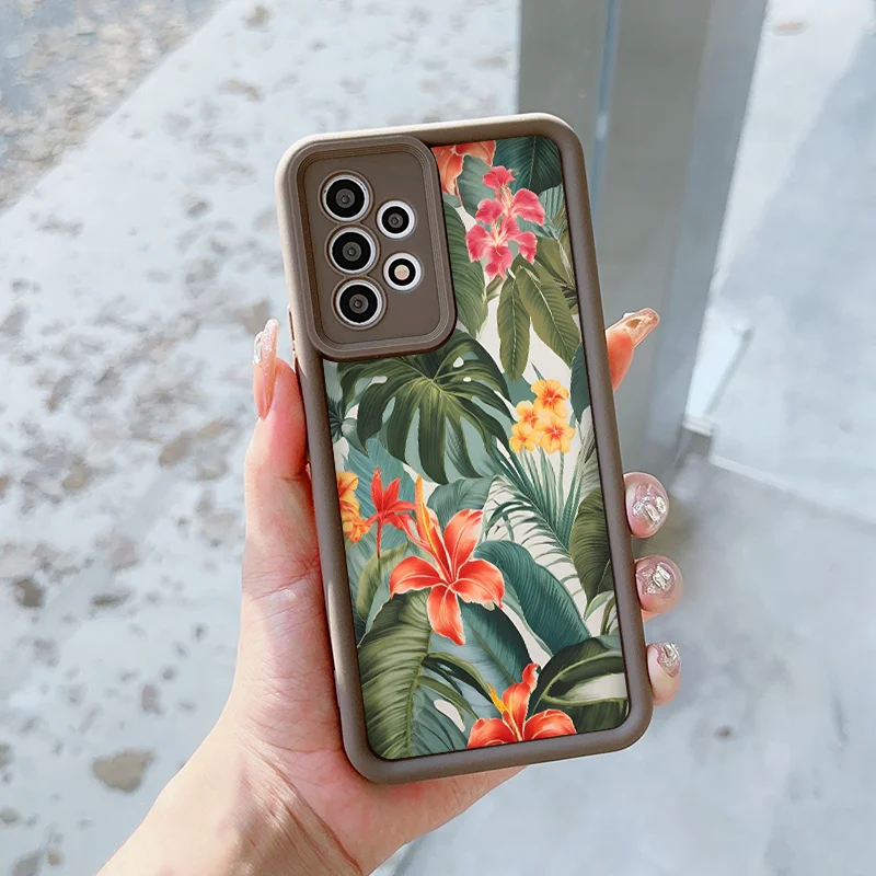 Фото Винтажный чехол для телефона с цветочным узором Palm Leaf для Xiaomi Redmi Note 14 Pro Plus 13 12 11 PRO 10 9 9S 11T Ultra 14C 13C 12C Чехлы №4