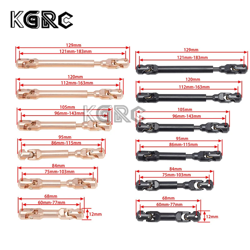 

RC Car Universal Spline Metal Drive Shaft CVD For RC Crawler TRX-4 SCX10 90046 Wraith TAMIYA Truck