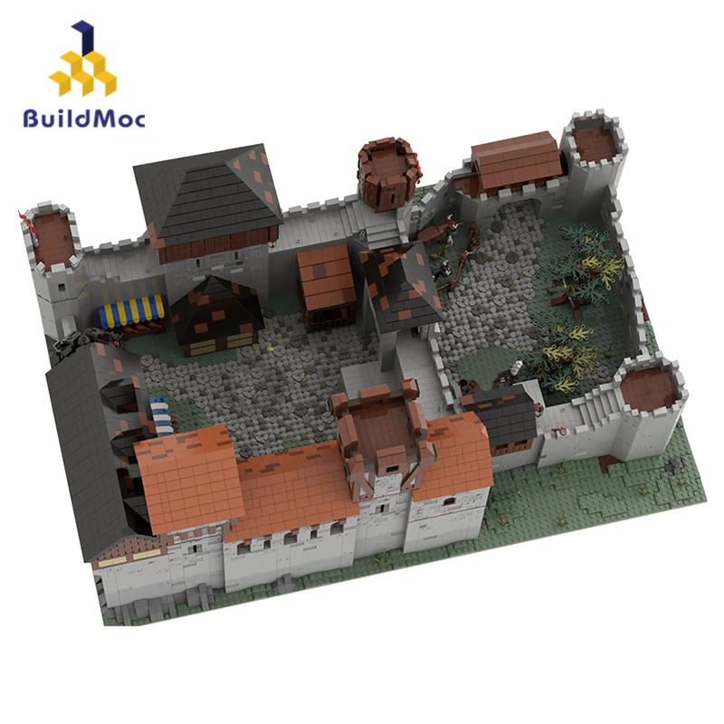 MOC Medieval Palace Architecture Royal Castle Building Blocks Set Retro Game Town House Bricks Toys For Children Birthday Gifts