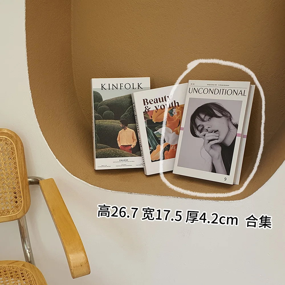 

Декоративная поддельная Книга в стиле ins, простая модная модель персонажа для комнаты, дома, отеля, кабинета, кафе, имитационная книга для по...