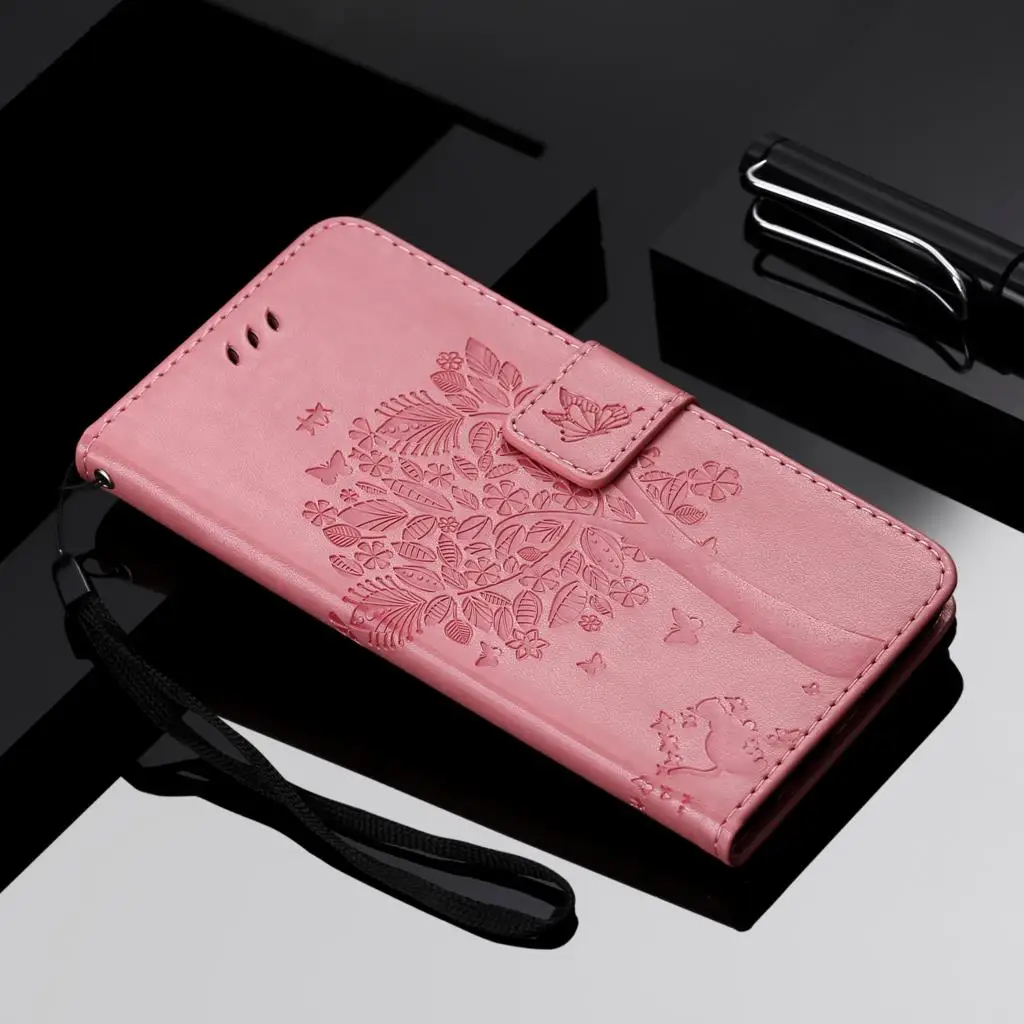 Кожаный чехол-книжка с 3d-изображением кота дерева для Samsung Galaxy S3 S4 S5 mini S6 S7 Edge S8 S9 S10