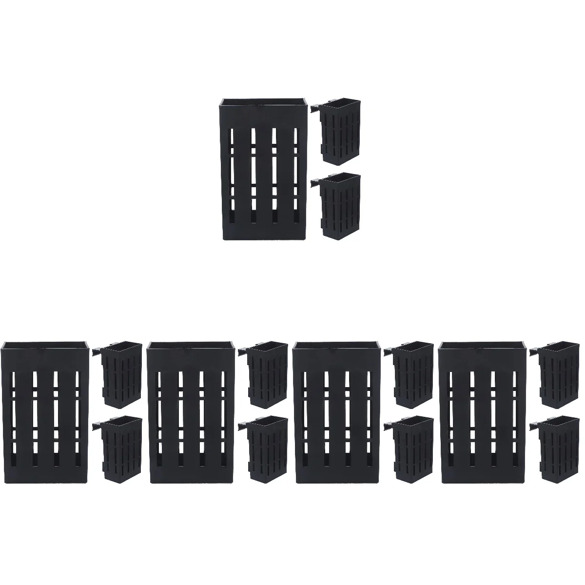 

15 Pcs Plastic Garden Pots Hollow Hanging Planter Box Aquarium Accessories Glass Cup Shelf Stand