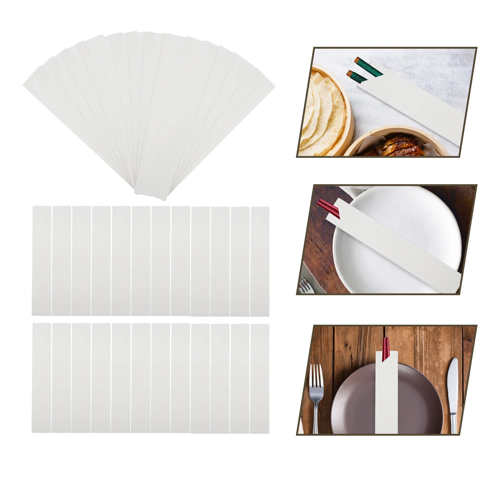 

Chopsticks Bag Paper Holder Sleeve Bags Flatware Cutlery Chopstick Sleeves Pouch Wrapping Silverware Spoon Storage Utensil