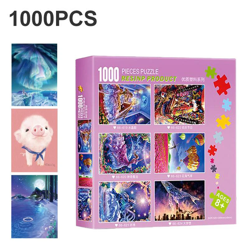 

Пазлы пластиковые для взрослых, 1000 шт.