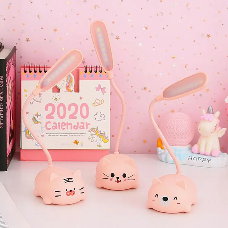 Детская настольная лампа с милым мультяшным рисунком светодиодный прикроватный