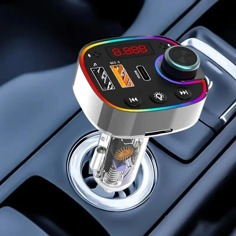 Автомобильное зарядное устройство T6S для быстрой зарядки PD Bluetooth 5 3 аудиоплеер