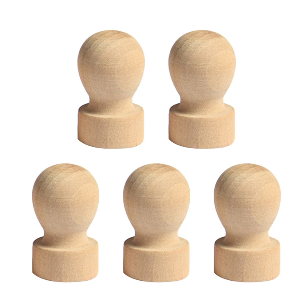 

5pcs Stamps Round Vintage Wooden DIY Plants Seal for Scrapbook Photo Album