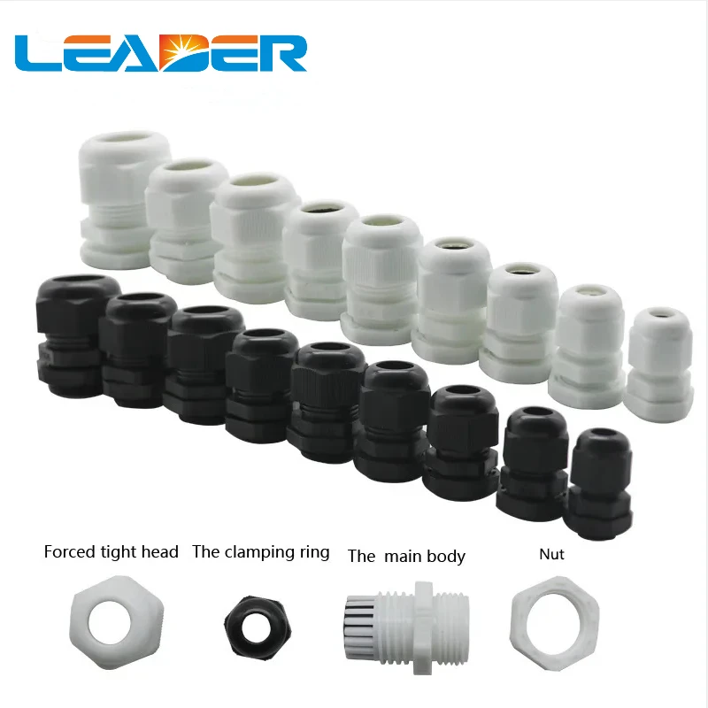 100 шт./лот водонепроницаемый кабельный сальник IP68 PG7 для 3-6 5 мм PG9 PG11 PG13.5 PG16 PG19 PG21