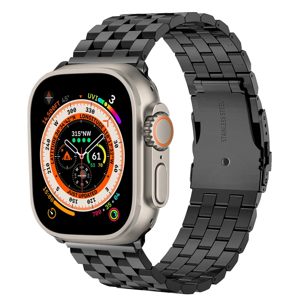 

Stainless Steel Business Bracelet for Apple Watch 8 7 ultra band 49mm 45mm 41mm Metal Strap iWatch 6 5 4 3 SE 44mm 38/40mm 42mm