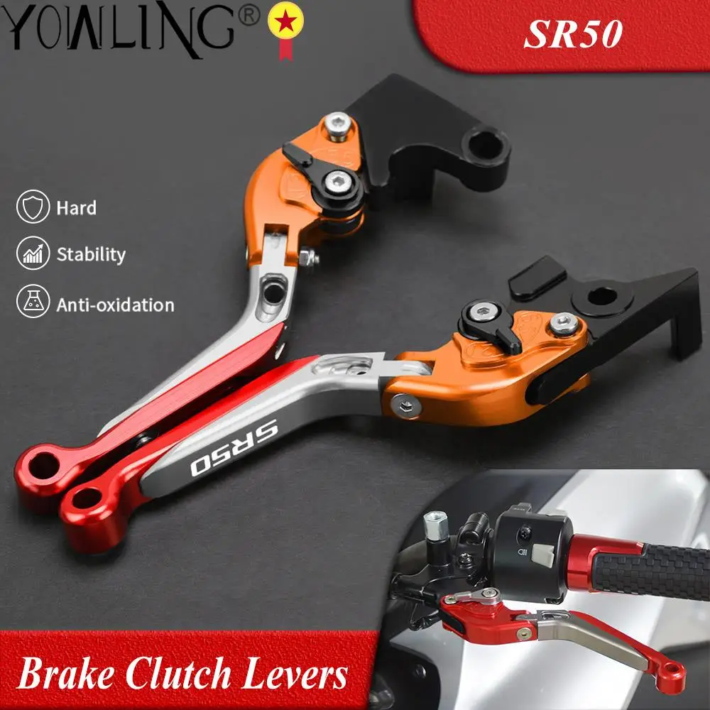 

Motorcycle Accessories Adjustable Folding Extendable Brake Clutch Levers For APRILIA SR 50 SR50 MY 2014 2015 2016 2017 2018 2019
