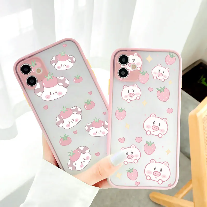 

Candy Color Sweet Cartoon Floral Fruits Doted Phone Case For iphone 8 7 Plus 14 13 12 Mini 11 Pro Max X XR XS Shockproof Covers