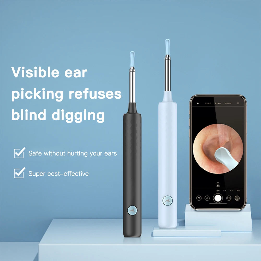 

Умный визуальный ушной очиститель, эндоскоп для точного удаления ушного воска, инструмент для чистки ушей с мини-камерой, беспроводной очиститель отоскопа
