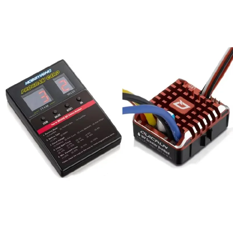 Фото VoltSHobbywing QuicRun WP Crawler Brushed 1080 80A Водонепроницаемый ESC-контроллер скорости с программируемой картой и BEC для радиоуправляемых автомобилей №5