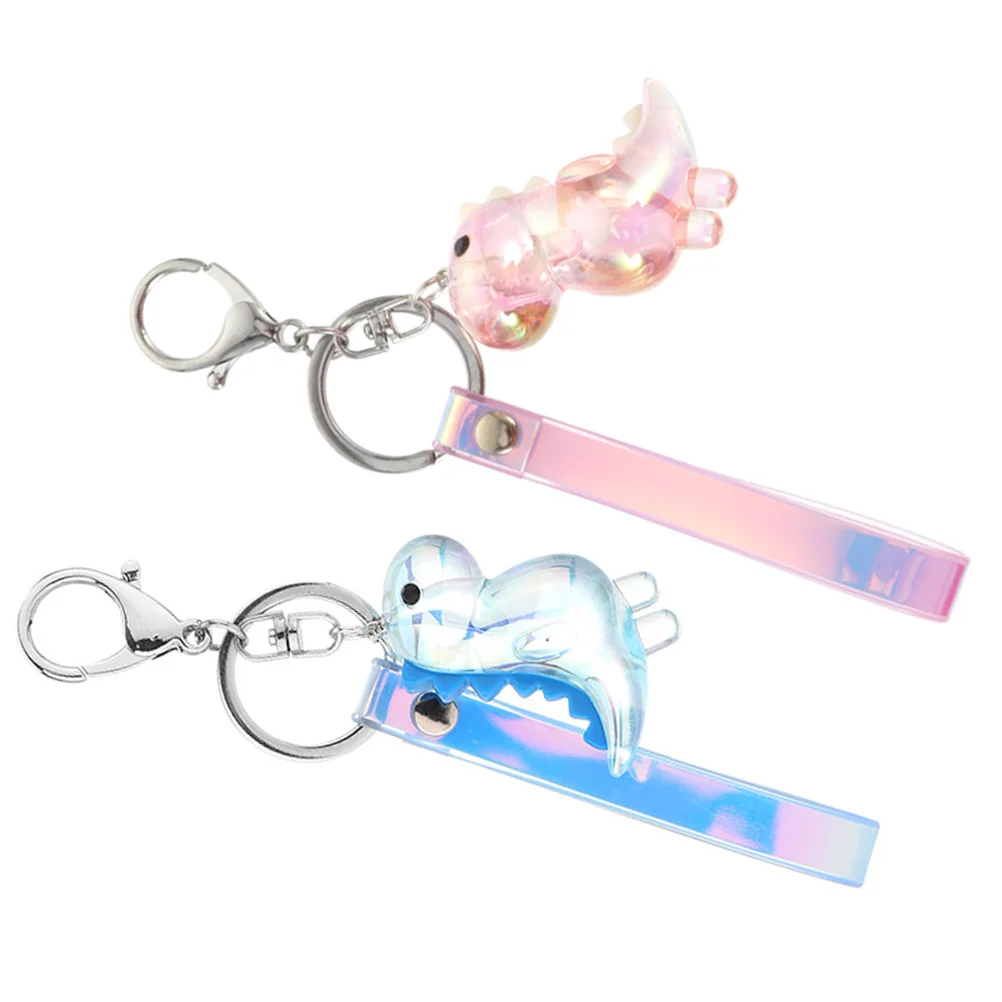 

2 Pcs Animal Bag Pendant Boys Keychain Handbag Keychain Kids Keychain Dinosaur Keychain Decorate Hanging Decor