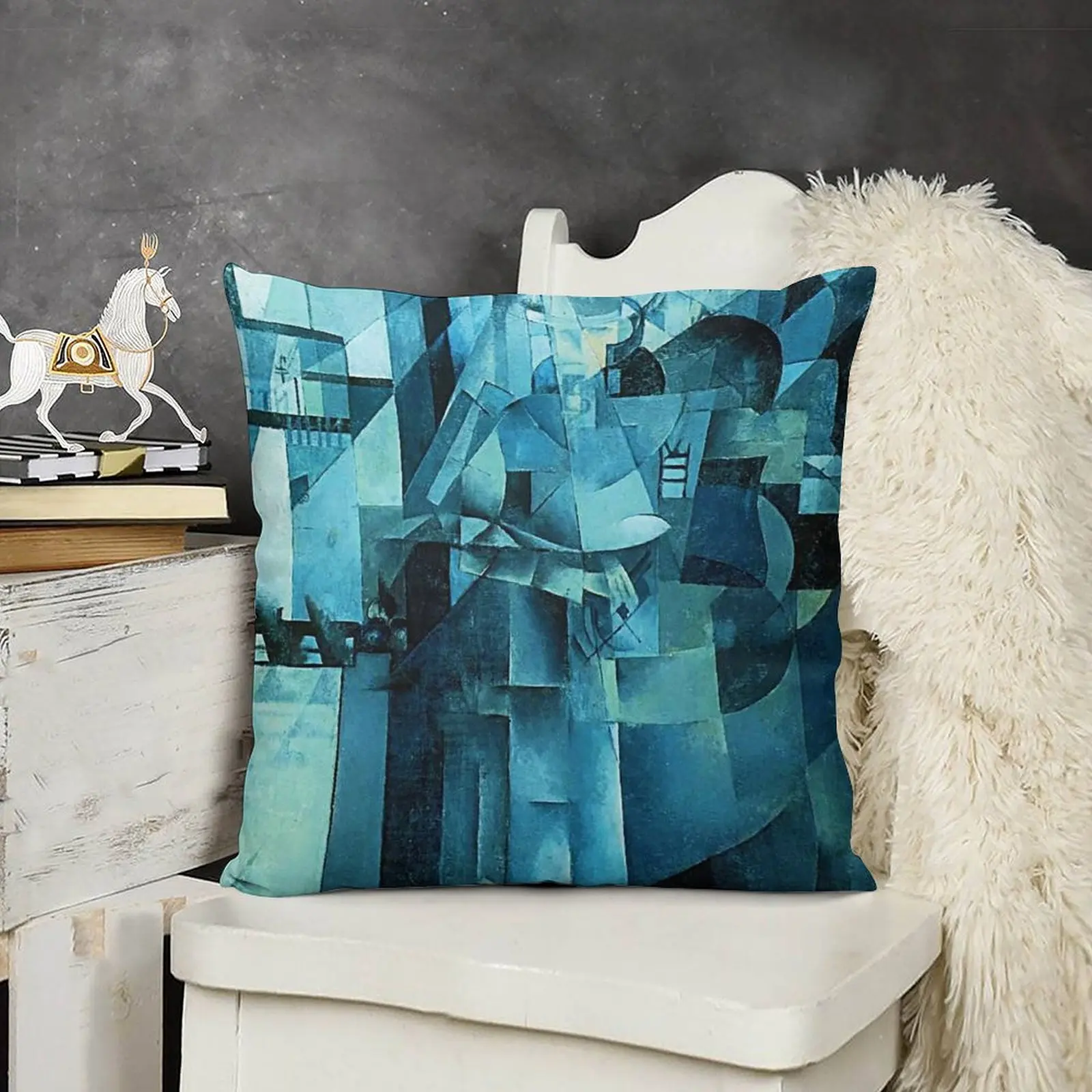 HD - Living in a big hotel от Kazimir севинович Малевича 1913 Высококачественная диванная подушка