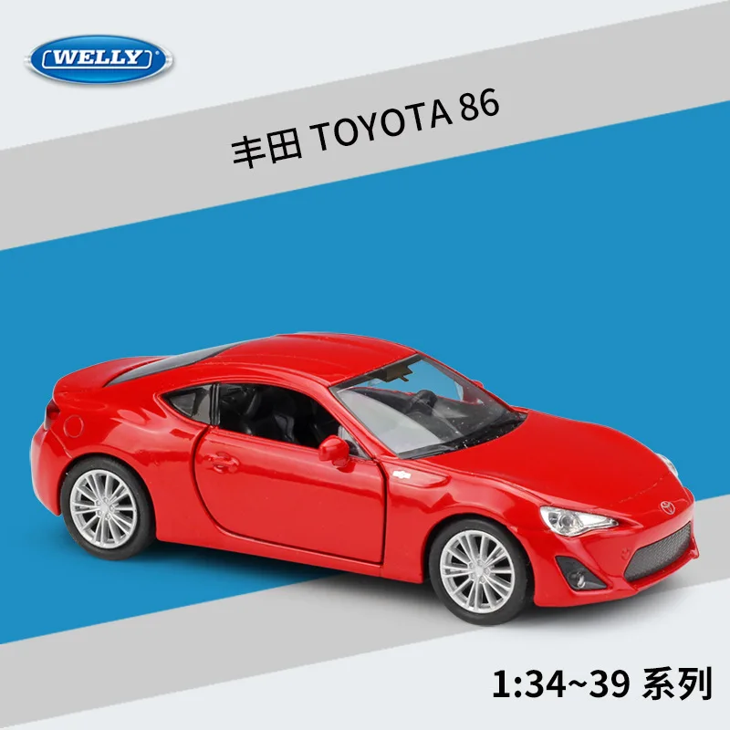 

WELLY Diecast 1:36 Simulator Classic TOYOTA 86 Pull Back Car Model Car Metal Alloy Sports Car Toy Car for Kids Collection B150